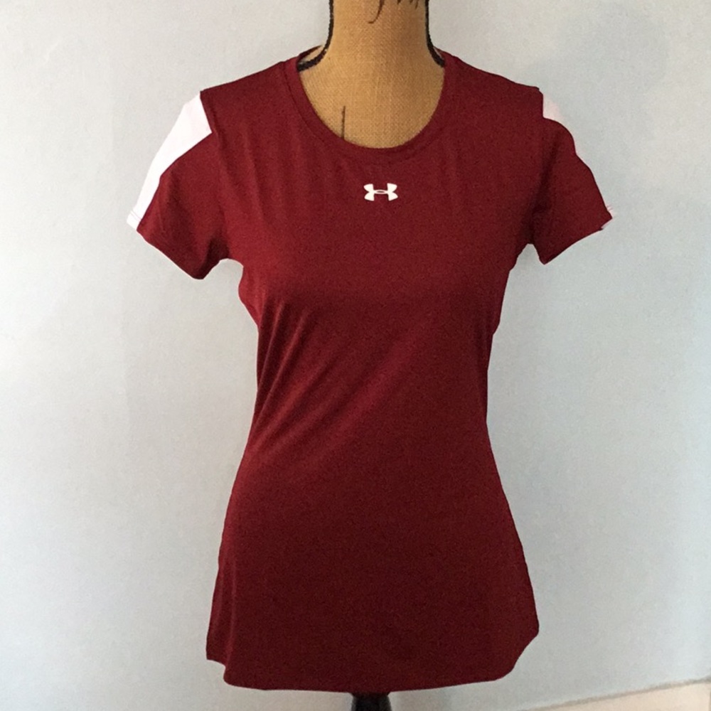 BOGO Under Armour heat gear fitted tee w/white mesh-free with a purchase